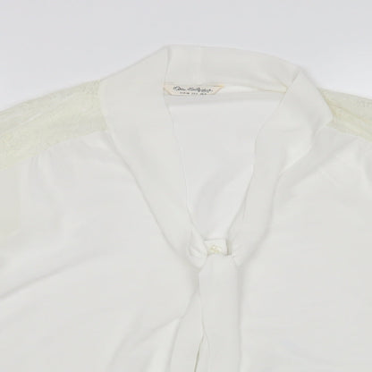Womens UK Size 6 Miss Selfridge White Basic Button-Up