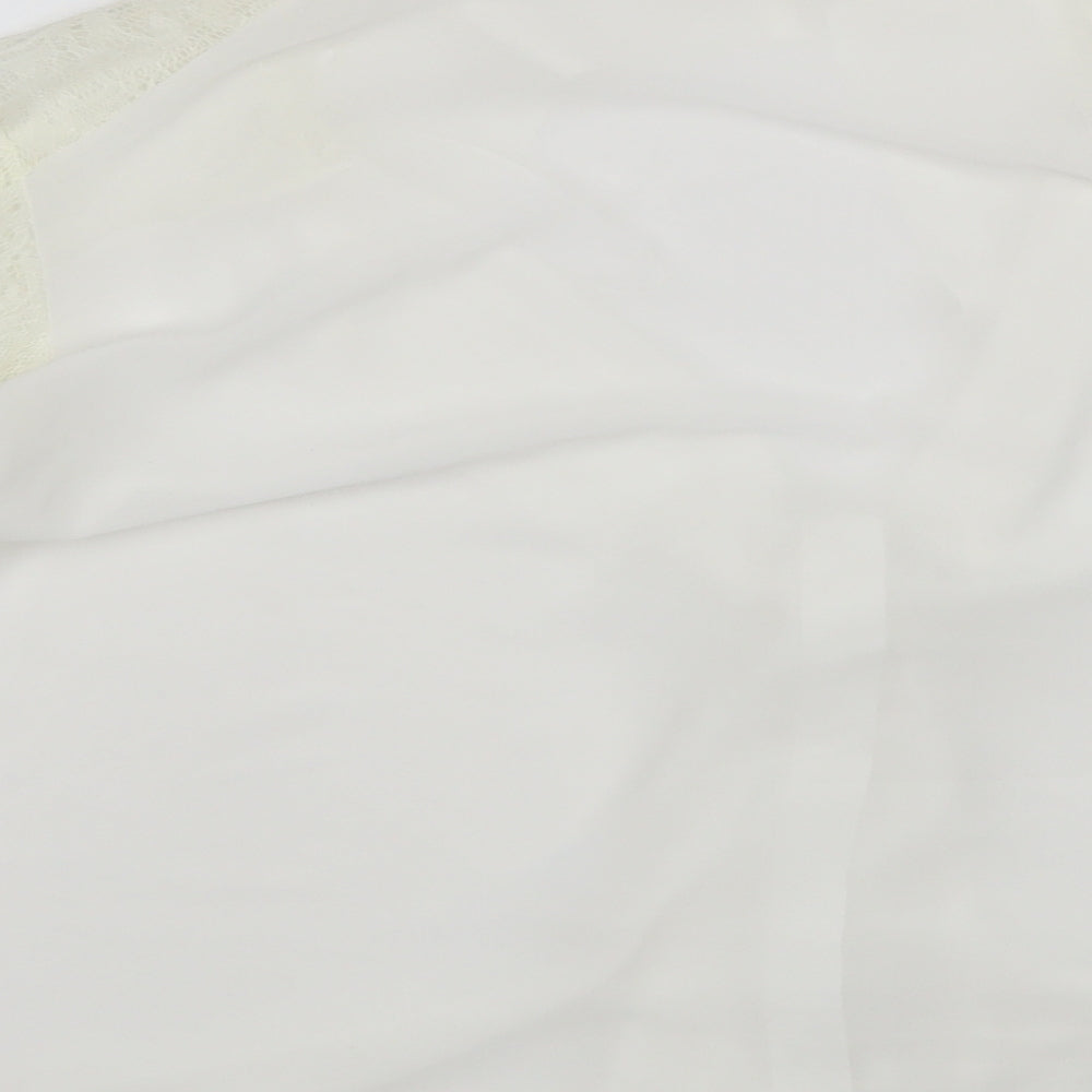 Womens UK Size 6 Miss Selfridge White Basic Button-Up