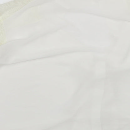 Womens UK Size 6 Miss Selfridge White Basic Button-Up