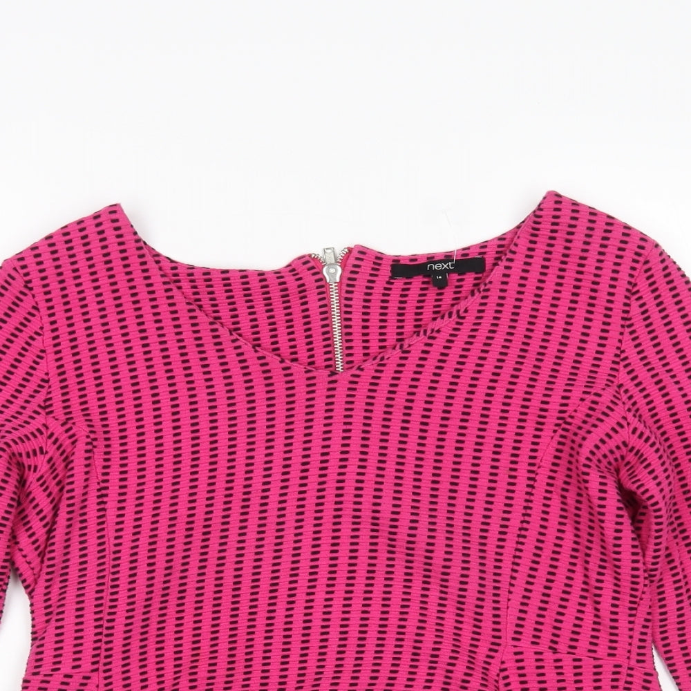 Womens UK Size 14 NEXT Multicoloured Full Zip Jumper