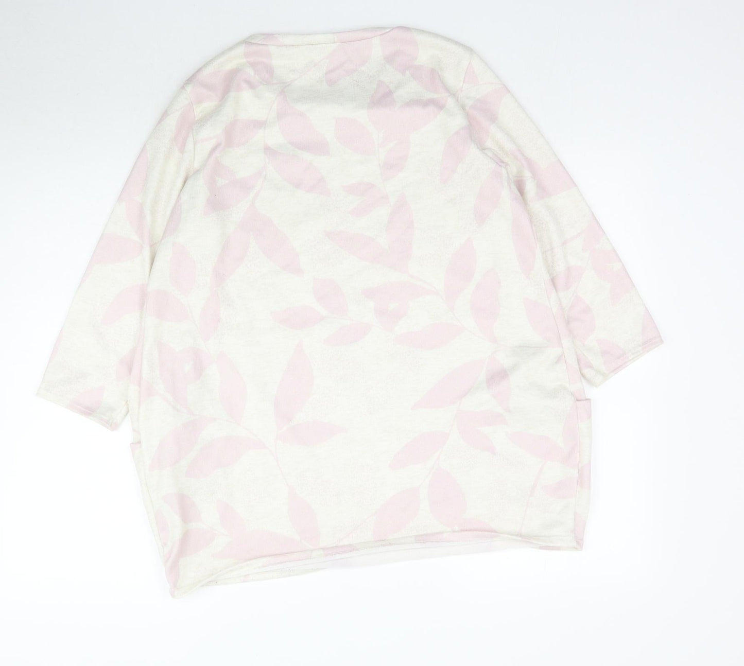 Bonmarché Womens Ivory Floral  Basic T-Shirt Size 14