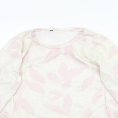 Bonmarché Womens Ivory Floral  Basic T-Shirt Size 14