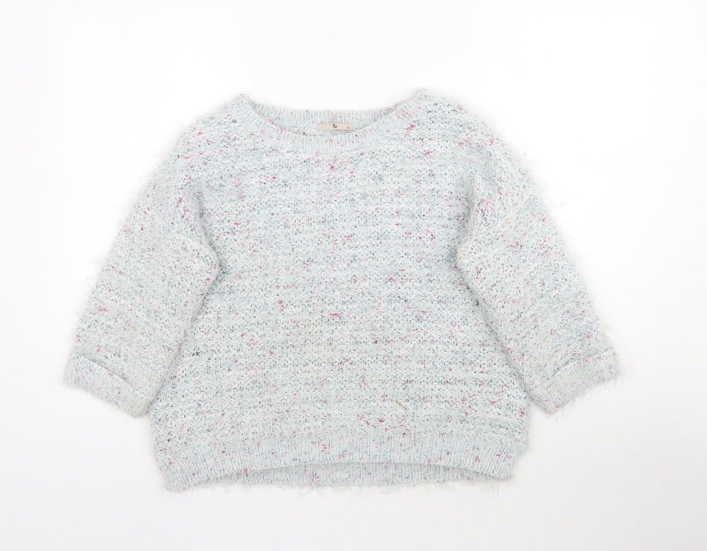 TU Womens Blue  Knit Pullover Jumper Size 10