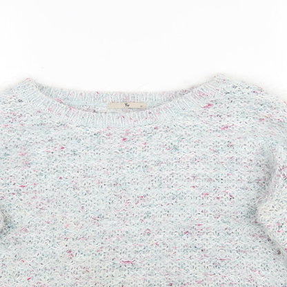 TU Womens Blue  Knit Pullover Jumper Size 10