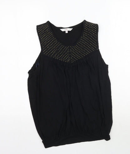 Womens UK Size 8 Debenhams Black Basic Tank