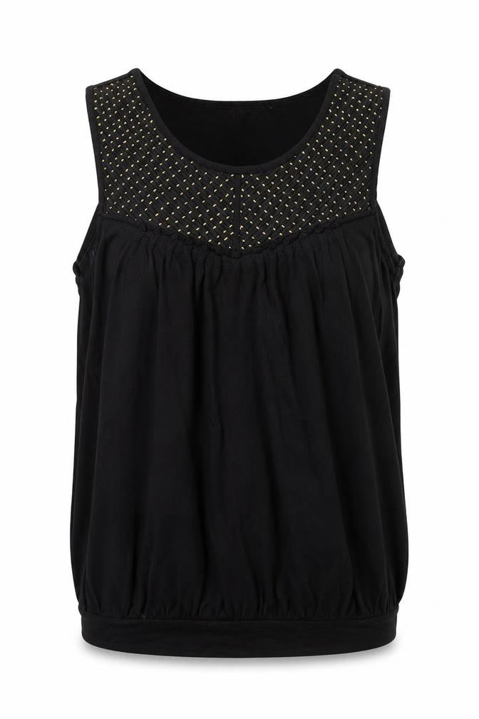 Womens UK Size 8 Debenhams Black Basic Tank
