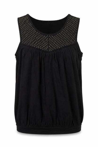 Womens UK Size 8 Debenhams Black Basic Tank