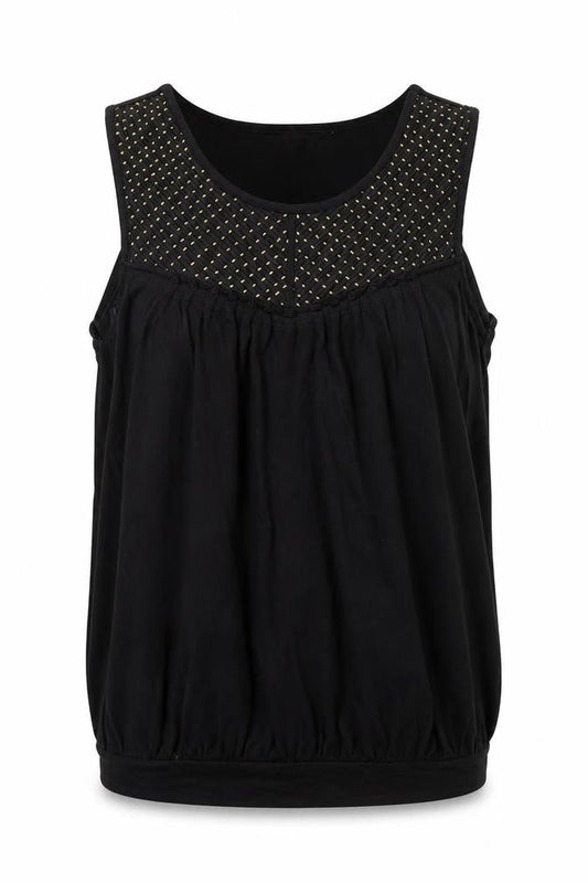 Womens UK Size 8 Debenhams Black Basic Tank