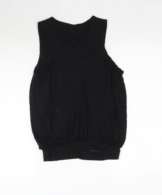 Womens UK Size 8 Debenhams Black Basic Tank