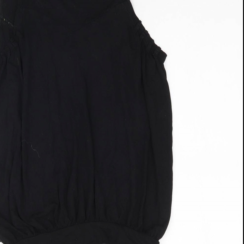 Womens UK Size 8 Debenhams Black Basic Tank