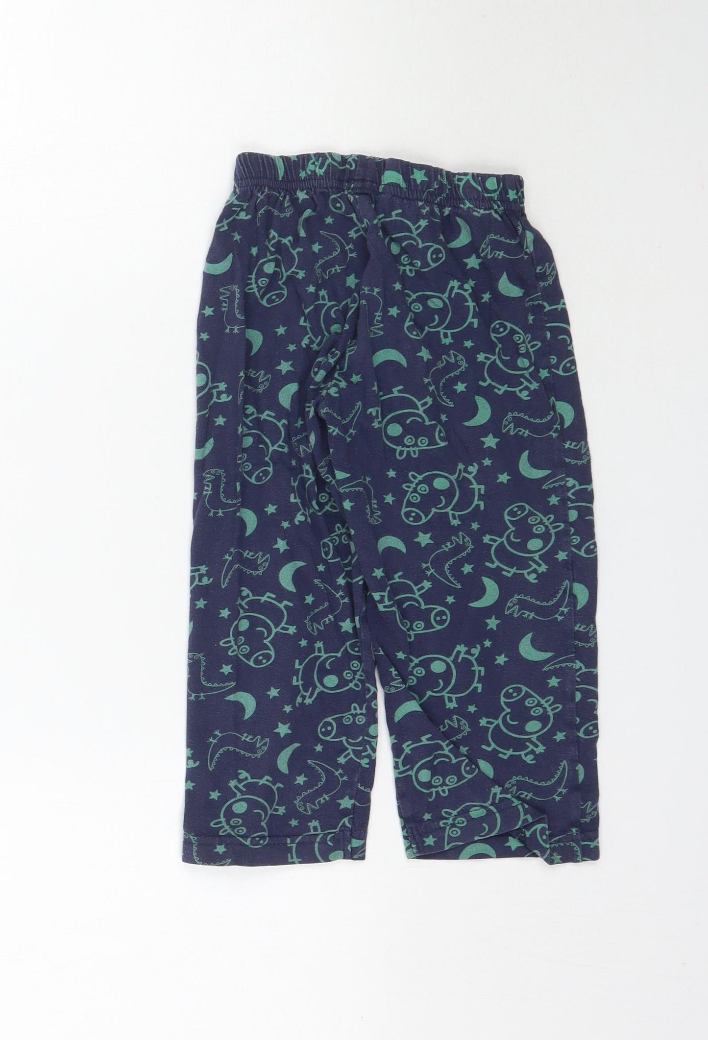 Preworn Baby Blue Solid   Pyjama Pants Size 18-24 Months  - Peppa Pig George Dinosaur
