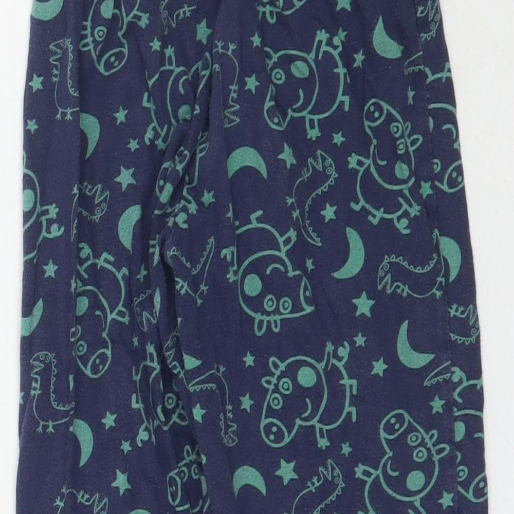 Preworn Baby Blue Solid   Pyjama Pants Size 18-24 Months  - Peppa Pig George Dinosaur