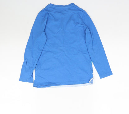 Preworn Boys Blue    Pyjama Top Size 7 Years  - Beyond awesome Alien