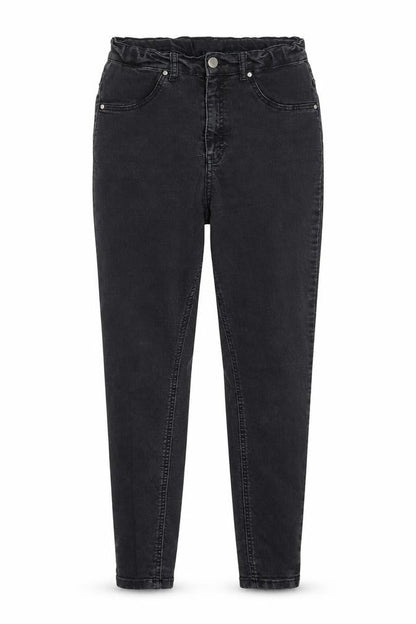 Front view of Select girls’ black denim skinny jeans, size 14, years