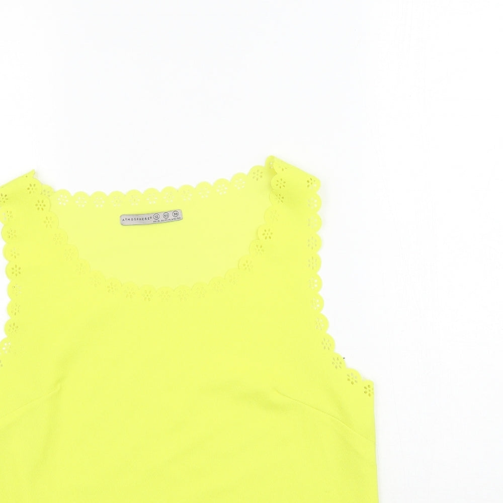 Atmosphere Womens Yellow   Basic Blouse Size 12