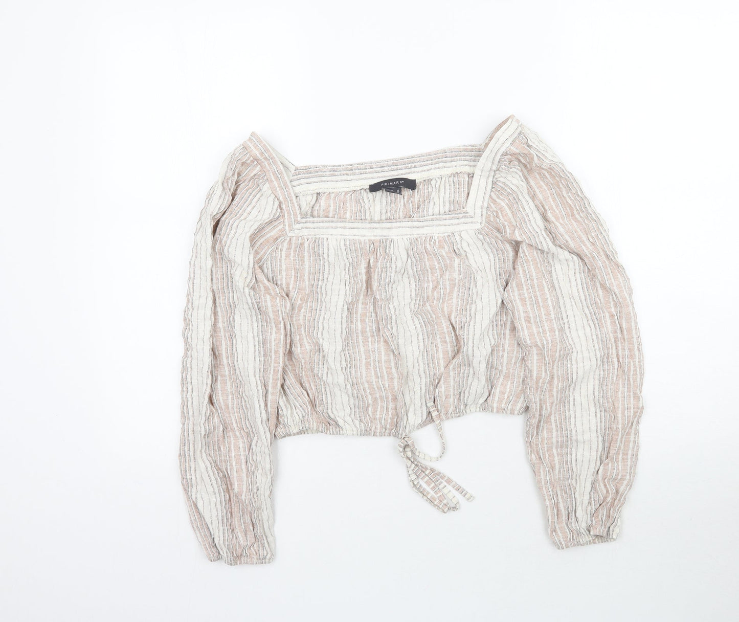 Primark Womens Multicoloured Striped  Basic Blouse Size 14