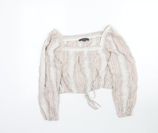 Primark Womens Multicoloured Striped  Basic Blouse Size 14