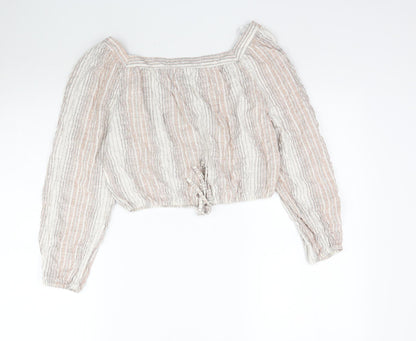 Primark Womens Multicoloured Striped  Basic Blouse Size 14