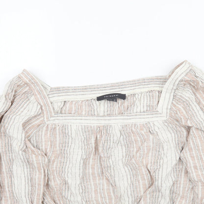 Primark Womens Multicoloured Striped  Basic Blouse Size 14