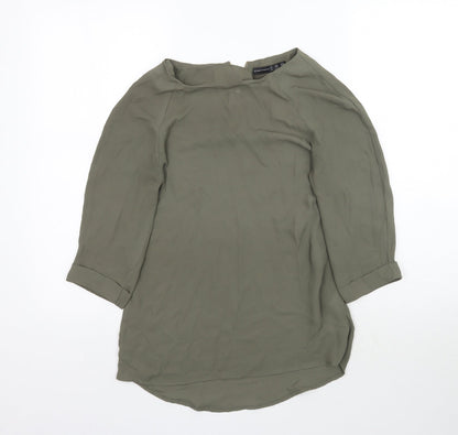 Womens UK Size 6 Atmosphere Green Basic Blouse