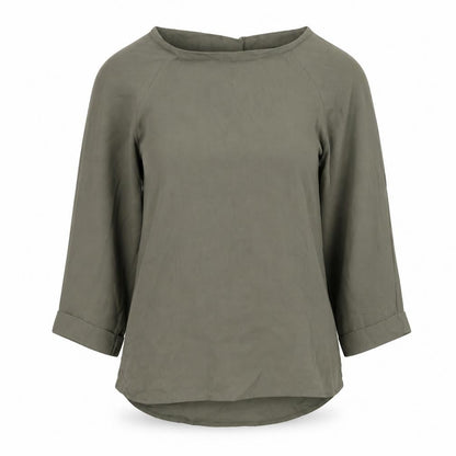 Womens UK Size 6 Atmosphere Green Basic Blouse