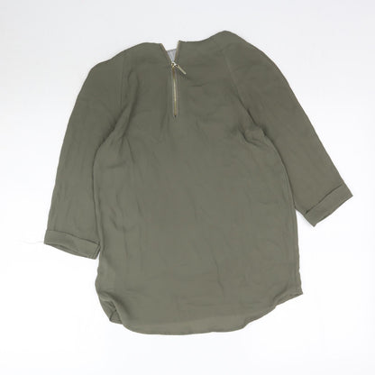 Womens UK Size 6 Atmosphere Green Basic Blouse