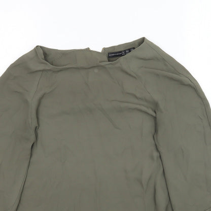 Womens UK Size 6 Atmosphere Green Basic Blouse