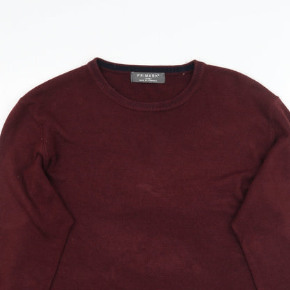 Primark Mens Red  Knit Pullover Jumper Size L