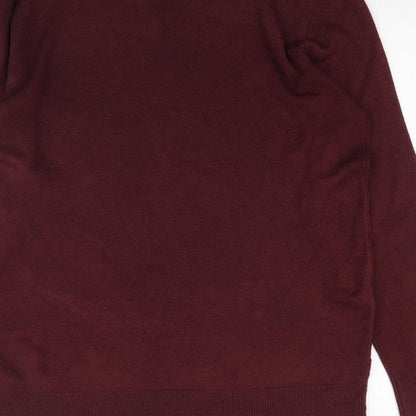 Primark Mens Red  Knit Pullover Jumper Size L