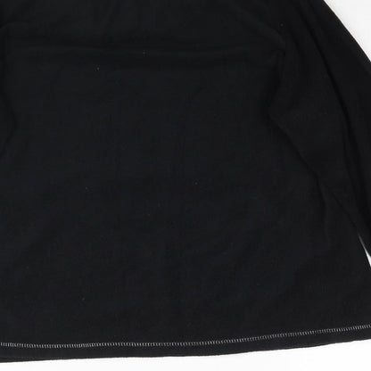 Feel Fabulous Womens Black  Fleece Pullover Sweatshirt Size 10