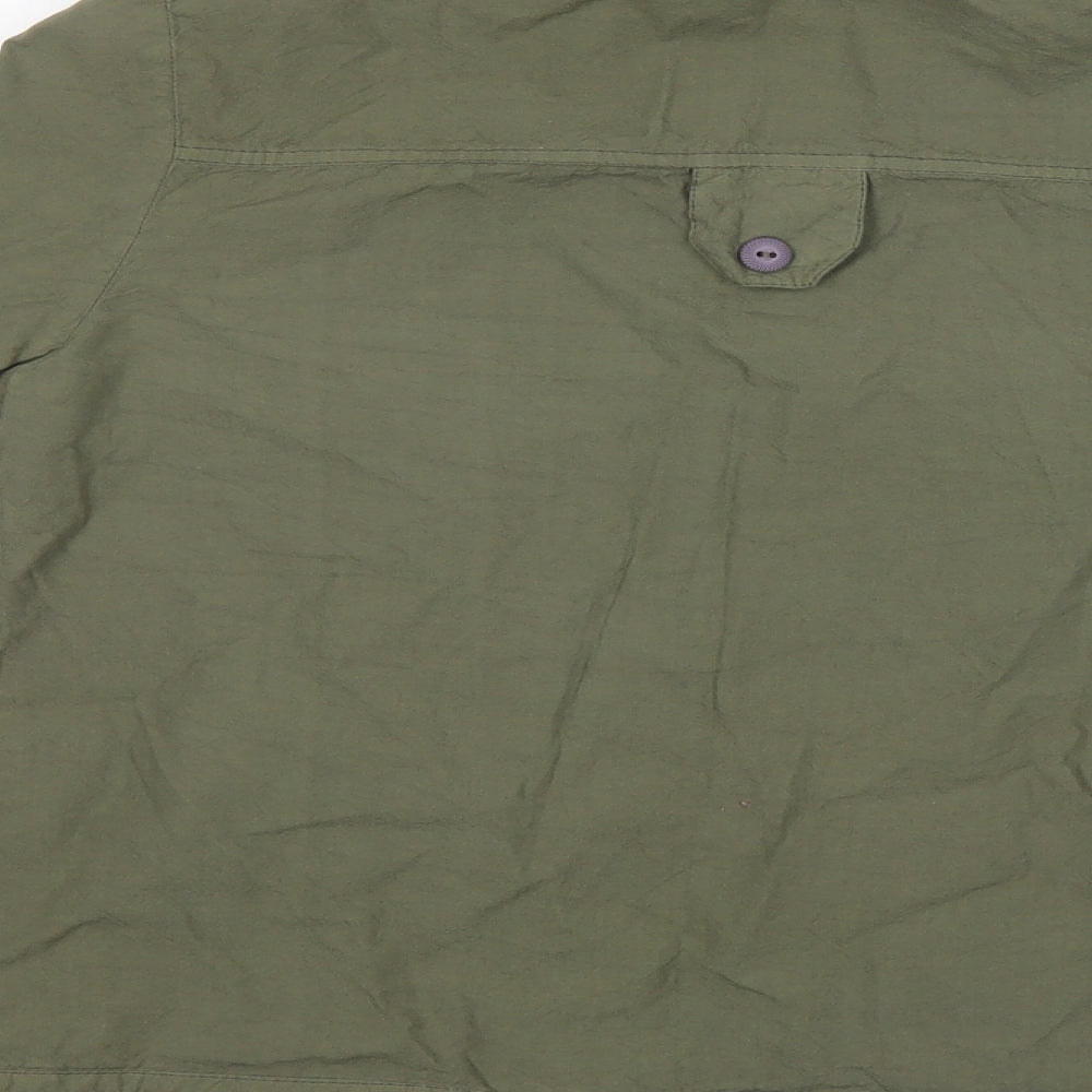 Manos Bratis Womens Green   Basic Button-Up Size S