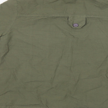 Manos Bratis Womens Green   Basic Button-Up Size S