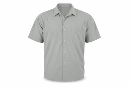 Mens UK Size L EWM Grey  Button-Up Short Sleeve Casual Shirt