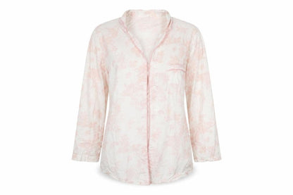 Front view of M&Co women’s pink floral top nightshirt, size UK 12
