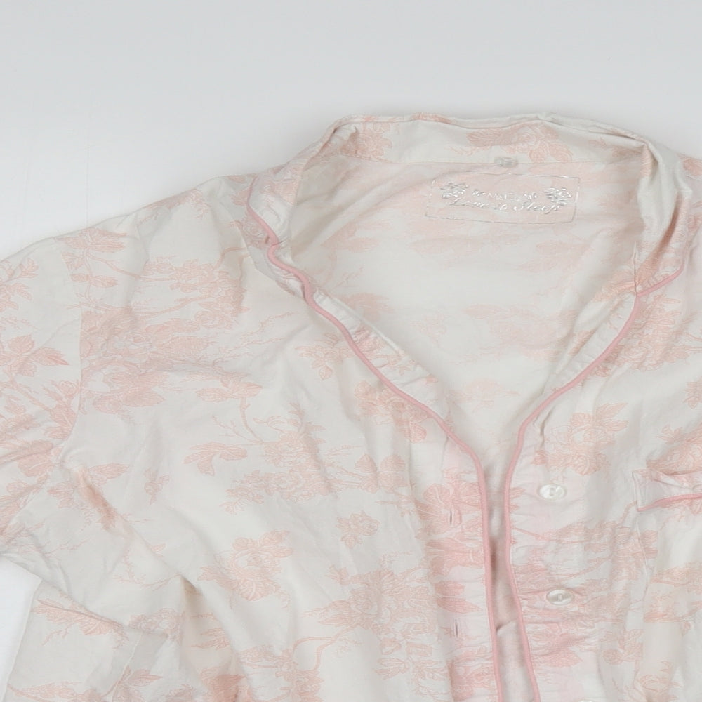M&Co Womens Pink Floral  Top Nightshirt Size 12