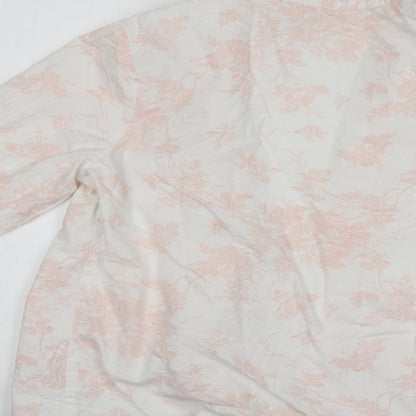 M&Co Womens Pink Floral  Top Nightshirt Size 12