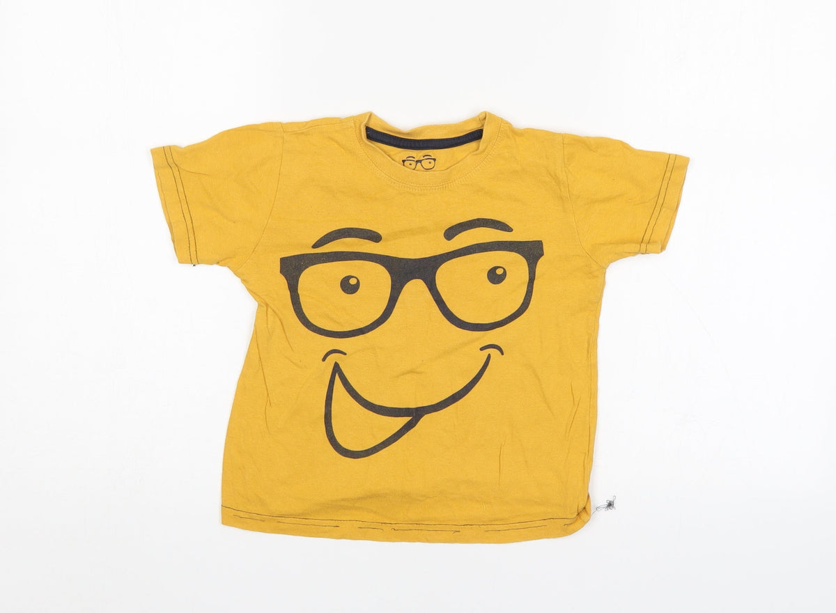 Additional front view of Rebel boys’ gold basic t-shirt, size 3-4, years