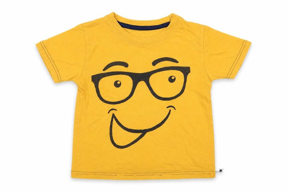 Front view of Rebel boys’ gold basic t-shirt, size 3-4, years
