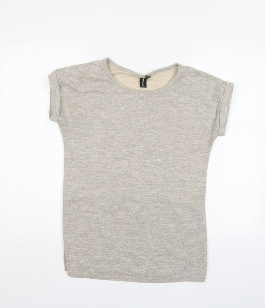 IZABEL Womens Ivory   Jersey Blouse Size 8