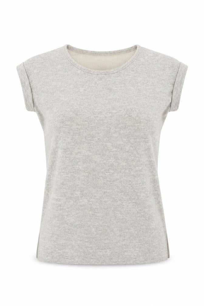 Womens UK Size 8 IZABEL Ivory Jersey Blouse
