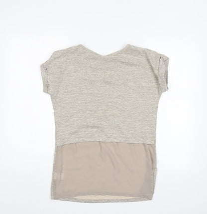 Womens UK Size 8 IZABEL Ivory Jersey Blouse