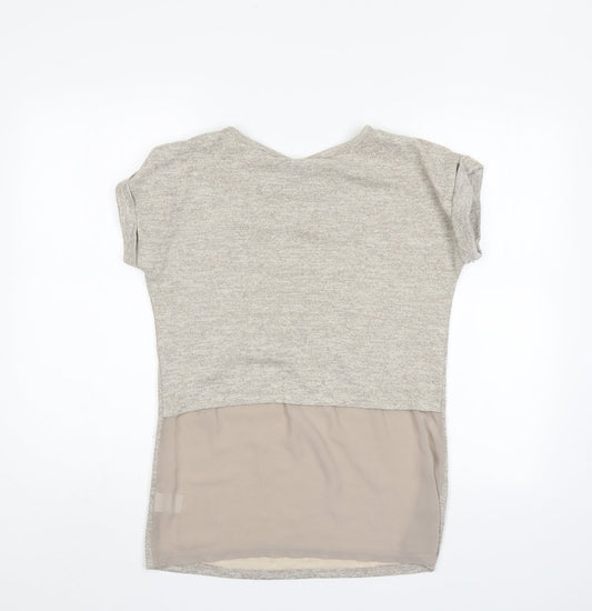 IZABEL Womens Ivory   Jersey Blouse Size 8