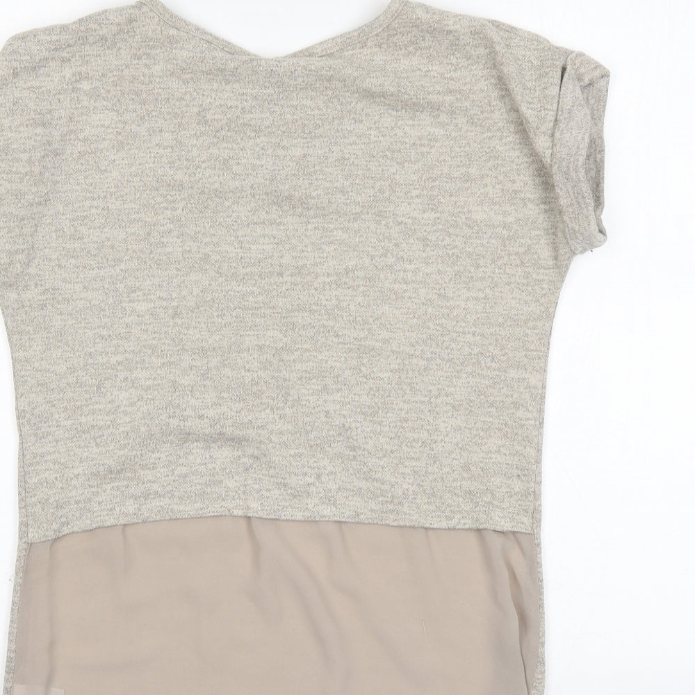 Womens UK Size 8 IZABEL Ivory Jersey Blouse