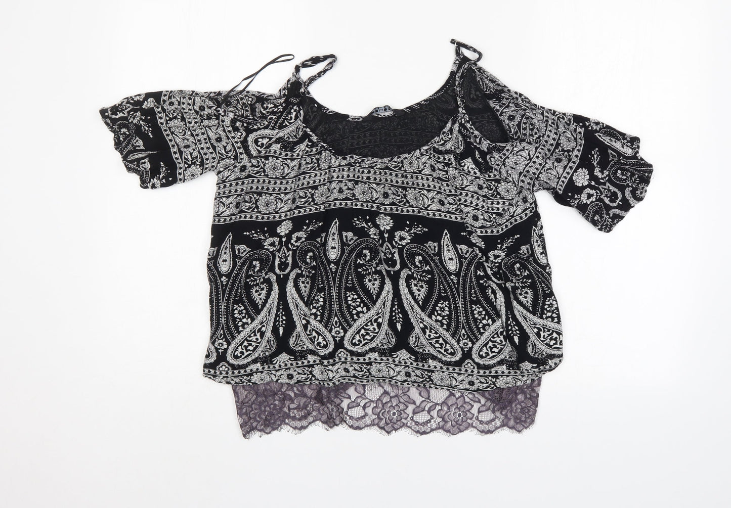 Womens UK Size 6 Select Black Basic Blouse