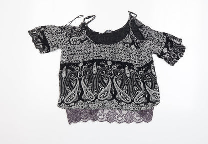 Womens UK Size 6 Select Black Basic Blouse