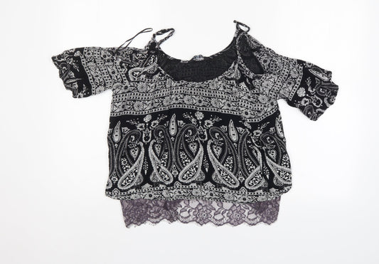 Womens UK Size 6 Select Black Basic Blouse