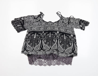 Womens UK Size 6 Select Black Basic Blouse