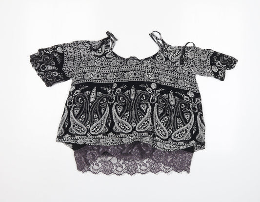 Womens UK Size 6 Select Black Basic Blouse