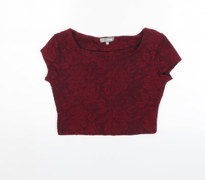 Womens UK Size 10 Love Purple Basic Blouse