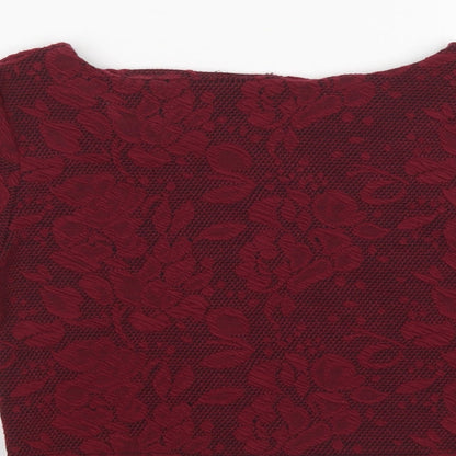 Womens UK Size 10 Love Purple Basic Blouse